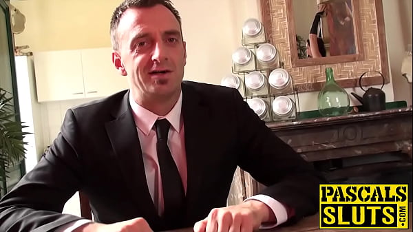 Babe with big boobs lets maledom treat her like slave