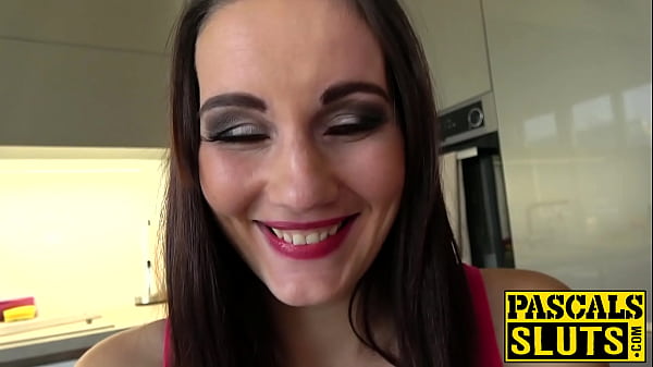 Submissive teen eats cum after rough anal sex